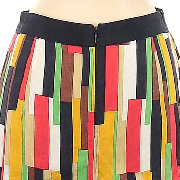 Milly of New York Silk/Linen Blend Colour Block Pencil Skirt- Sz. 4 - Picture 3 of 5